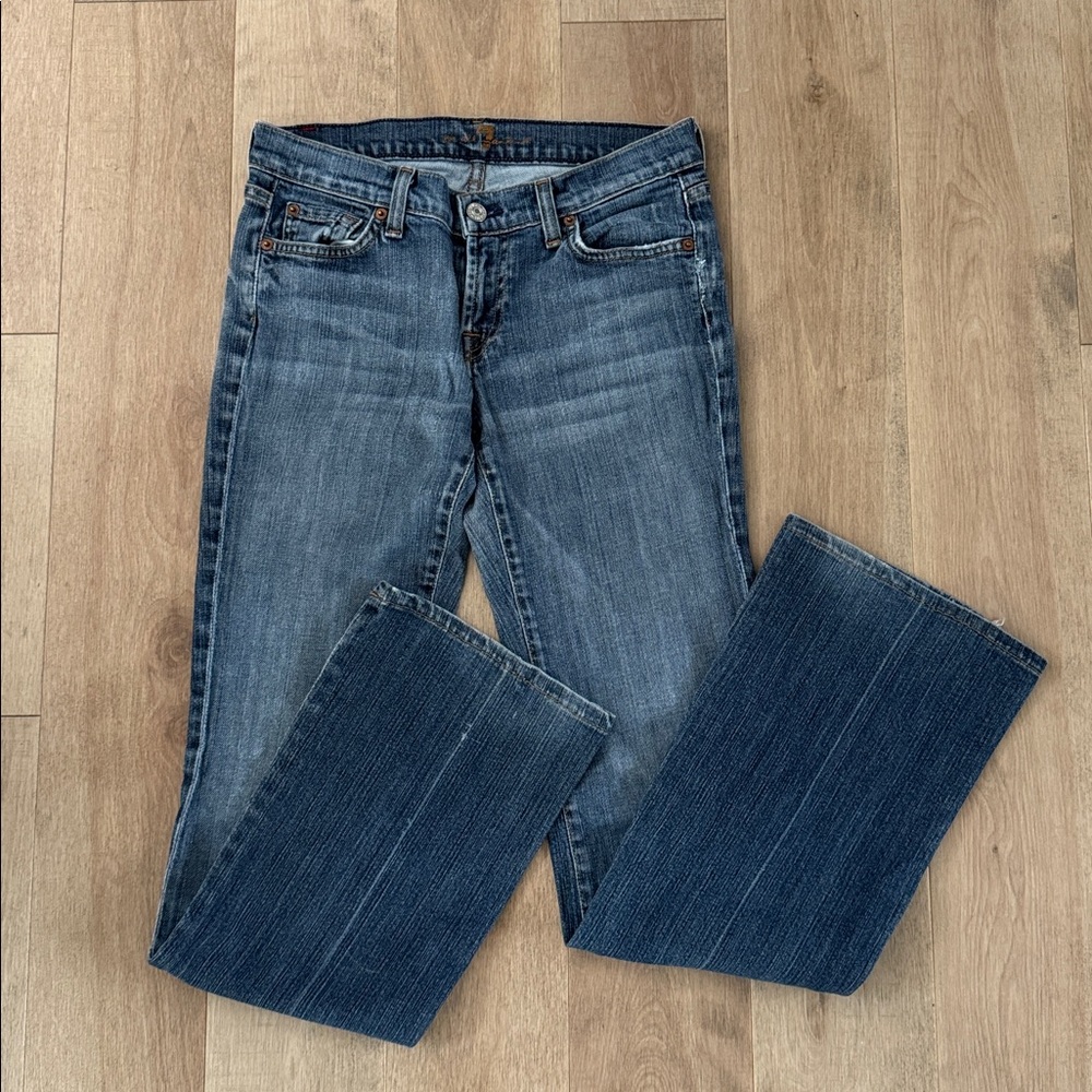 7 For All Mankind Dark Blue Boot Cut Jeans